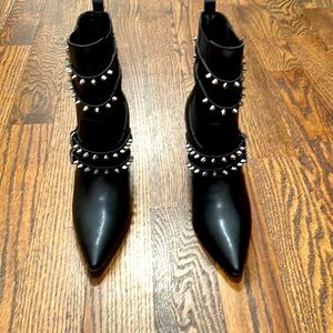 Black Kendall and Kylie studded boots